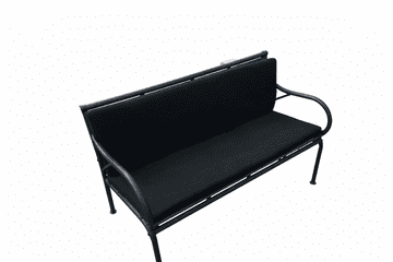 Vodootporni vrtni jastuk za BERTONI klupu za ljuljanje, crni, 120x40+40, uklonjiva navlaka