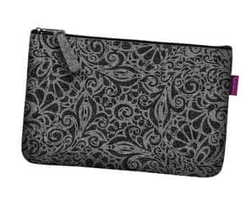Bertoni Kozmetička torba od filca s džepovima i ažurnim uzorkom 24×15 cm - elegantna, udobna i s printom |