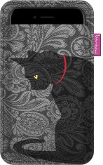 Bertoni Futrola za pametni telefon, uzorak mrlja - ekološki filc, 105x175 mm, siva, izdržljivi print, zaštita za telefon, perivo na 40°C,