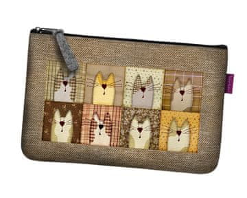 Bertoni Kozmetička torba s filcanim džepom Pexeso 24×15 cm - Elegantna, udobna i s printom |