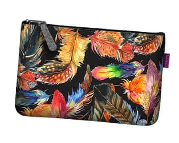 Bertoni Kozmetička torba od filca s džepnim perjem 24×15 cm - elegantna, udobna i s printom |