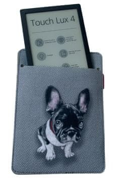 Bertoni Arco Design futrola za e-knjige 6-7" - EcoFilc, Chester print, siva, odgovara Kindleu / PocketBooku