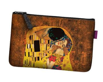 Bertoni Kozmetička torba s džepom od filca Kiss 24×15 cm - Elegantna, udobna i s printom |
