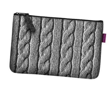 Bertoni Kozmetička torba s pletenim džepom od filca 24×15 cm - Elegantna, udobna i s printom |
