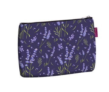 Bertoni Elegantna Solo kozmetička torba, print lavande 14×21 cm - Putna, Vodootporna, Kompaktna |