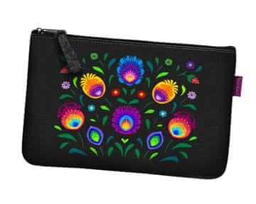 Bertoni Oberek džepna kozmetička torba od filca antracit boje 24×15 cm - elegantna, udobna i s printom |