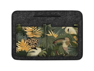Bertoni Organizator od filca za torbicu s printom Amazonia, antracit - lagan, prostran, s džepovima,