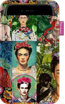 Bertoni Futrola za pametni telefon, moderni Frida uzorak - ekološki filc, 105x175 mm, antracit, trajni otisak, zaštita za telefon, perivo na 40°C,