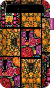 Bertoni Futrola za pametni telefon, uzorak Frida Flowers - ekološki filc, 100x175 mm, antracit, izdržljivi print, zaštita za telefon, perivo na 40°C,