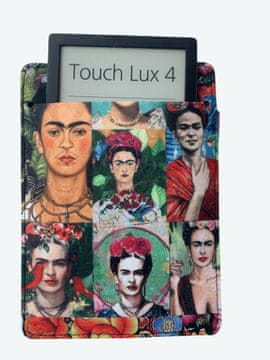 Bertoni Arco Design futrola za e-knjige 6-7" - EcoFilc, moderni Frida print, siva, odgovara Kindleu / PocketBooku