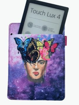 Bertoni Arco Design futrola za e-knjige 6-7" - EcoFilc, Sapia print, siva, odgovara Kindleu / PocketBooku