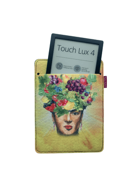 Bertoni Arco Design futrola za e-knjige 6-7" - EcoFilc, Fructa print, siva, odgovara Kindleu / PocketBooku