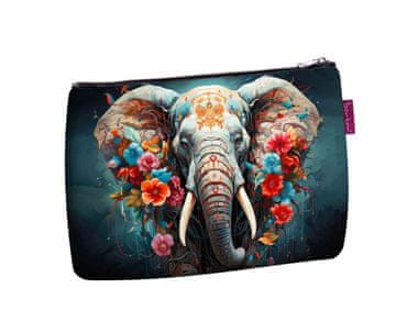 Bertoni Elegantna Solo kozmetička torba, uzor slona 14×21 cm - Putna, vodootporna, kompaktna |