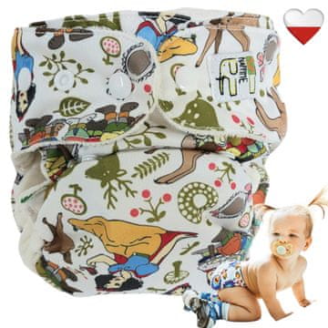 Pelene za višekratnu upotrebu MINI DŽEPNE BAMBUS SNJEGULJICA, pelene
