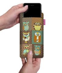 Bertoni Futrola za pametni telefon, uzorak tvrtke - ekološki filc, 105x175 mm, siva, izdržljivi print, zaštita za telefon, perivo na 40°C,