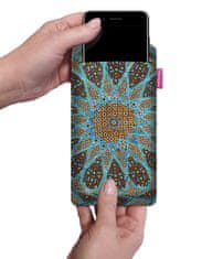 Bertoni Futrola za pametni telefon, Aisha uzorak - ekološki filc, 105x195 mm, siva, trajni otisak, zaštita za telefon, perivo na 40°C,
