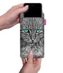 Bertoni Futrola za pametni telefon, Baltazar uzorak - ekološki filc, 105x175 mm, siva, izdržljivi print, zaštita za telefon, perivo na 40°C,