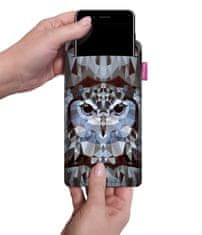 Bertoni Futrola za pametni telefon, Brigida uzorak - ekološki filc, 105x175 mm, siva, izdržljivi print, zaštita za telefon, perivo na 40°C,