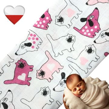 Platnene pelene Pink Dogs pelene