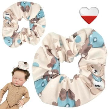 Mini traka za kosu MINT TEDDY BEARS za djevojčice