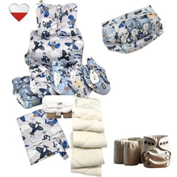 Set pelena za višekratnu upotrebu PLANE Coolmax pelene
