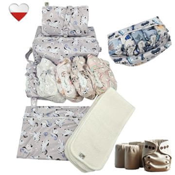 Set pelena za višekratnu upotrebu s jednorogom, coolmax pelene