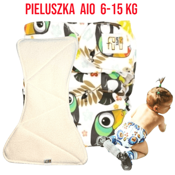 Višenamjenske pelene za višekratnu upotrebu Coolmax Toucans Pocket Orange Snaps