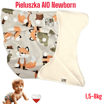 AIO džep za pelene za novorođenče Coolmax LISKI za višekratnu upotrebu