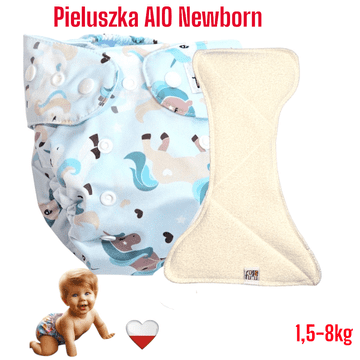 Višenamjenski džep za pelene za novorođenčad Coolmax Unicorns Mint
