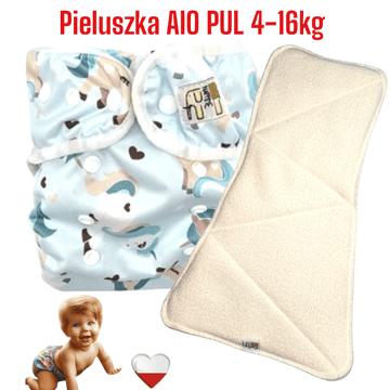 AIO PUL pelene za višekratnu upotrebu Unicorns Mint