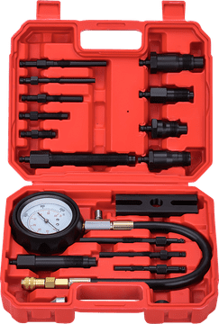 Nikcorp Profesionalni tester tlaka kompresije za dizel motore, set 0-70 BAR, 14 adaptera, mjerno crijevo 40 cm, brzi spoj, ventil za otpuštanje, precizna dijagnostika, univerzalna primjena, težina 4 kg, u