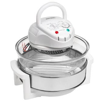 Nikcorp Halogeni konvektomat 18L, višenamjenska pećnica, brzo kuhanje, pečenje, roštiljanje, kuhanje na pari, odmrzavanje, 1500W, 20-250°C, timer 60 min, kaljeno staklo, srebrni