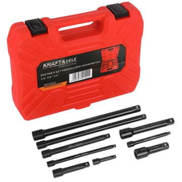 Kraft&Dele Set udarnih produžetaka, 9 dijelova, 1/4"" 3/8"" 1/2"" KD12532