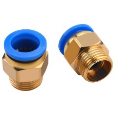 Nikcorp Set 72 kom Pneumatske Brzezne Spojnice Navojne 4-16 mm, 1/8" 1/4" 1/2", PU/PE/PA, 10 bar, 0-60°C, Brza Montaža, Radionice, Industrija, Izdržljive