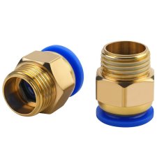 Nikcorp Set 72 kom Pneumatske Brzezne Spojnice Navojne 4-16 mm, 1/8" 1/4" 1/2", PU/PE/PA, 10 bar, 0-60°C, Brza Montaža, Radionice, Industrija, Izdržljive
