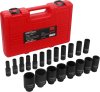 Nikcorp Profesionalni set udarnih nasadnih ključeva 1/2", 20 komada, Cr-Mo čelik, 78mm duljina, veličine 10-38mm, za udarne/pneumatske/električne ključeve, uključuje kućište