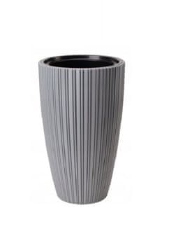 Form-Plastic Mika Slim 40 platinasta plastična saksija za cvijeće