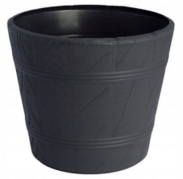 Form-Plastic Tegla za cvijeće imitacija drveta 4 antracit oblika - plastika