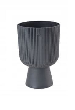 Form-Plastic Keli Mika Petit Eco Wood 14 antracit plastična saksija za cvijeće