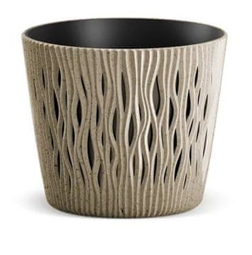 Prosperplast Sandy Round ECO Wood DSR130W tegla za cvijeće natur