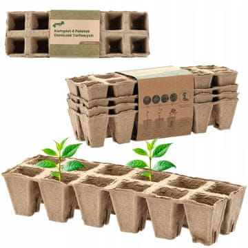 Chomik Set od 4 pladnja - tresetne posude 277,5x9x5 cm GardenLine