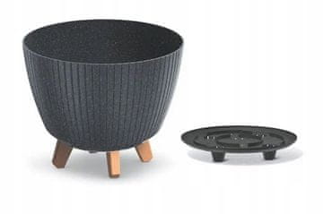 Prosperplast Lamia ECO Wood DLAL300W antracit saksija za cvijeće