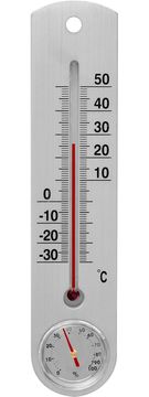 Browin Srebrni univerzalni termometar s higrometrom (-30°C do +50°C) 25 cm