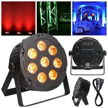 4M penta PAR 8x12W mkii rgbwa LED slim