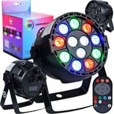 4M P12 LED PAR RGBW Mali reflektor za scensku rasvjetu, svjetlo za dekoraciju + daljinski upravljač
