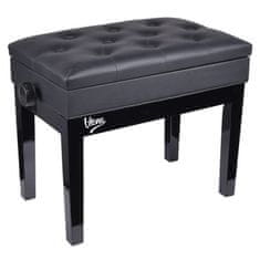 One bench 2 BK klupa za klavir s prostorom za pohranu, crna