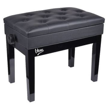 One bench 2 BK klupa za klavir s prostorom za pohranu, crna