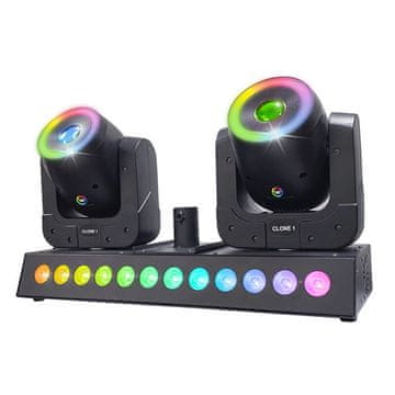 4M klon 1 rgbw led svjetlosni efekt 2 pomične glave wash scenska rasvjeta daljinski upravljač