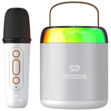 Mozos MK-bijeli karaoke mikrofon BT zvučnik za djecu