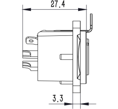 One XLR RX5FD-NT panelna utičnica